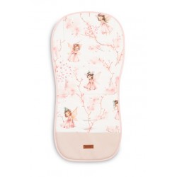 WKŁADKA MUŚLINOWA DO WÓZKA - WRÓŻKI RÓŻOWY