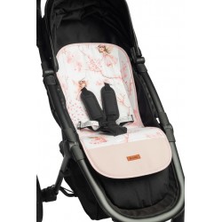 WKŁADKA MUŚLINOWA DO WÓZKA - WRÓŻKI RÓŻOWY