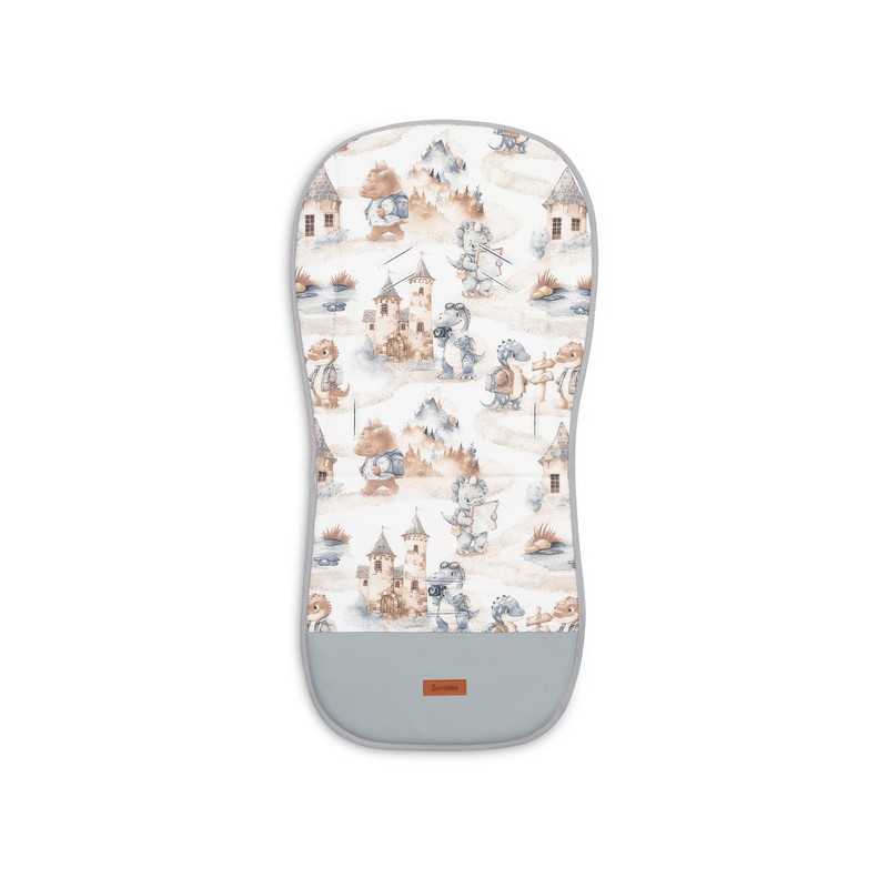 WKŁADKA MUŚLINOWA DO WÓZKA - SMOKI JEANS