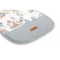 WKŁADKA MUŚLINOWA DO WÓZKA - SMOKI JEANS