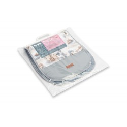 WKŁADKA MUŚLINOWA DO WÓZKA - SMOKI JEANS