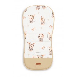 WKŁADKA MUŚLINOWA DO WÓZKA - KRÓLICZKI BEŻOWY