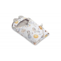 OTULACZ MUŚLINOWY DO FOTELIKA - ZODIAK SZARY