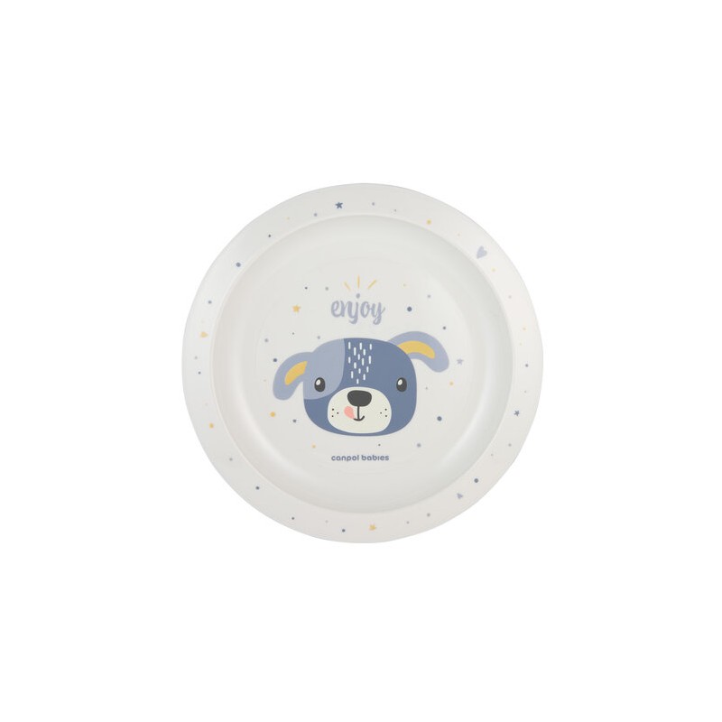 CANPOL 4/411 Talerz plastikowy Cute Animals niebieski blu2