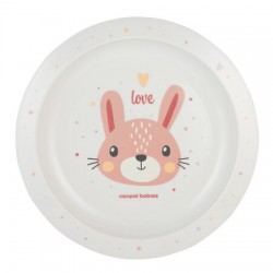 CANPOL 4/411 Talerz plastikowy Cute Animals róż pin2
